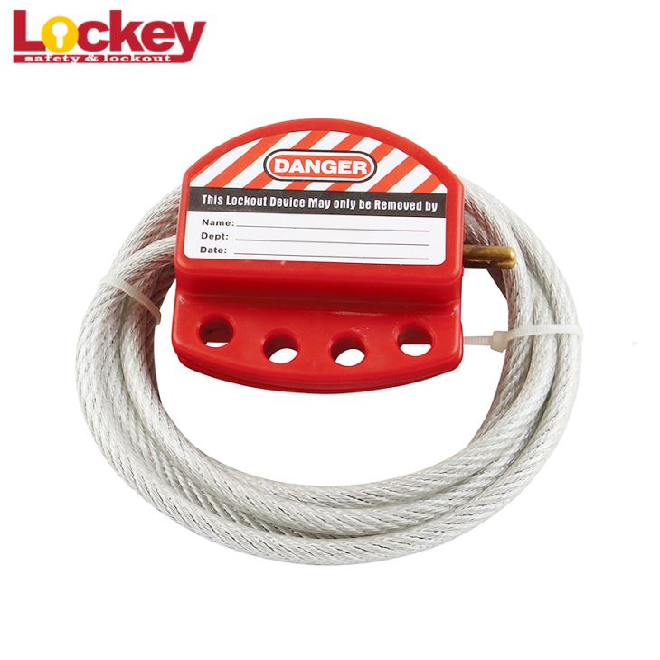 Rot 6mm Dia. Stahlkabel Lockout Nylon Loto